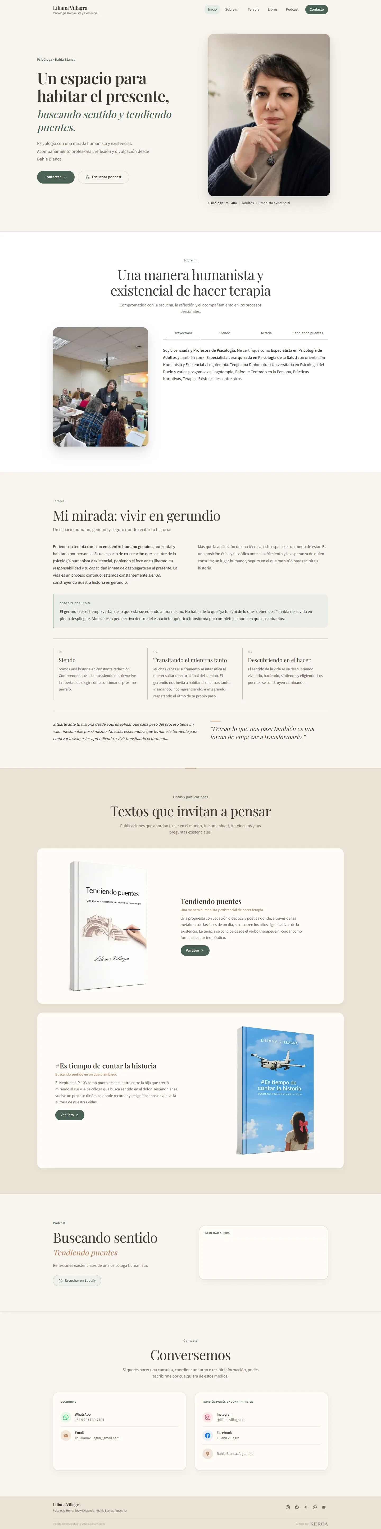 Liliana Villagra: página completa